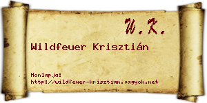 Wildfeuer Krisztián névjegykártya